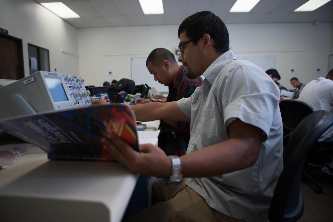 Student With a Book in Class