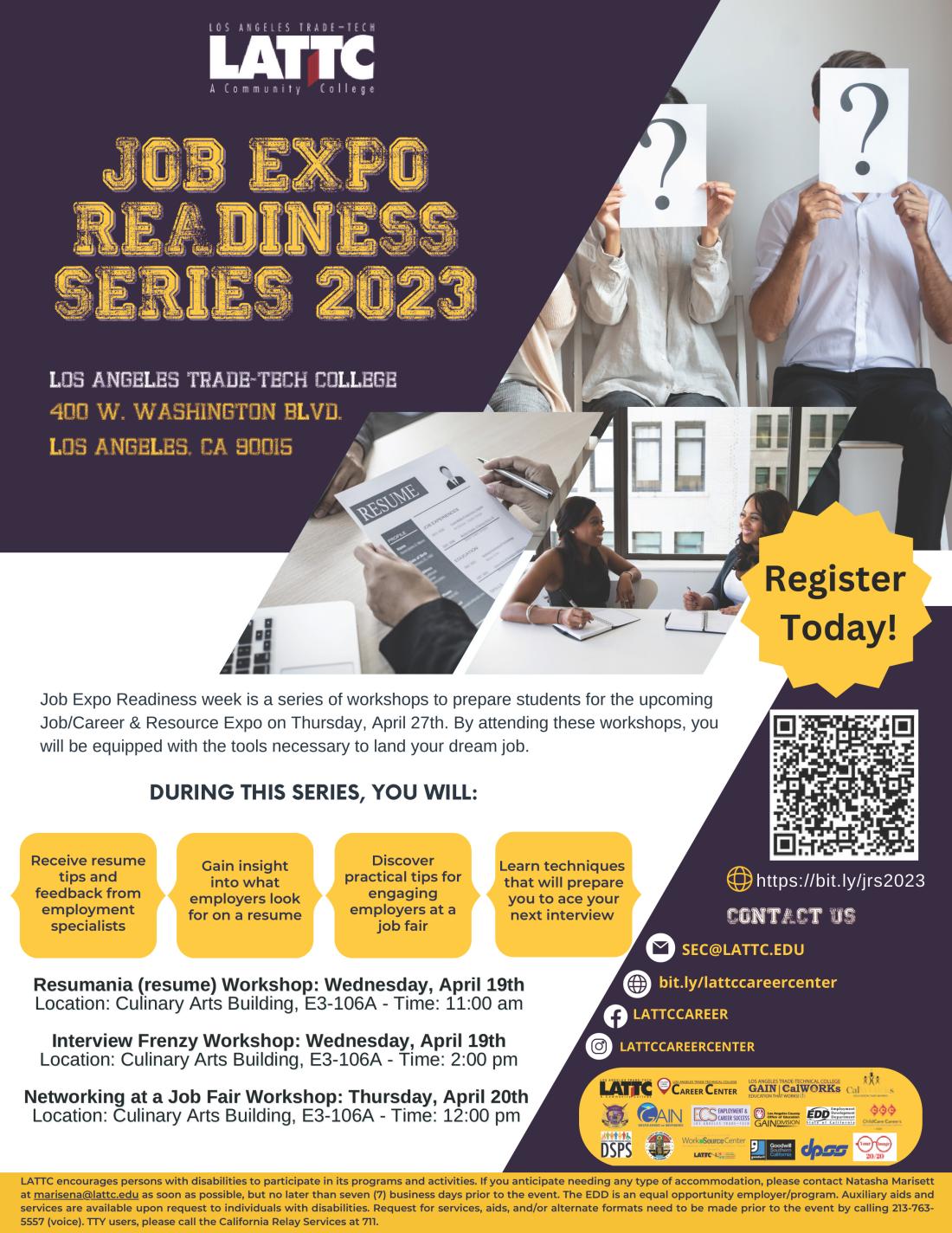 Job Readiness Series 2023 flyer