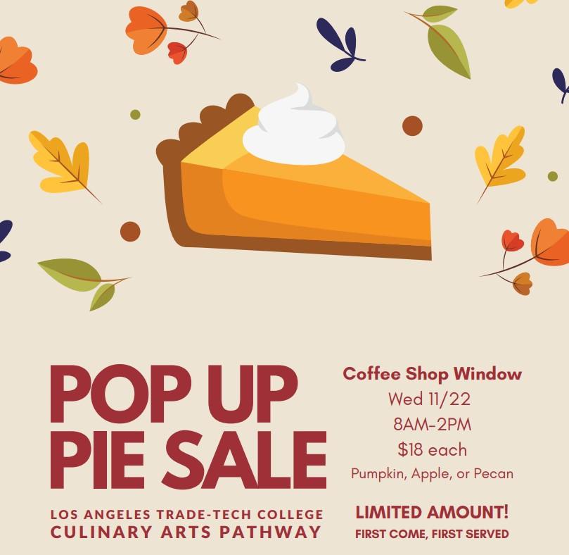 Pop up pie sale flyer