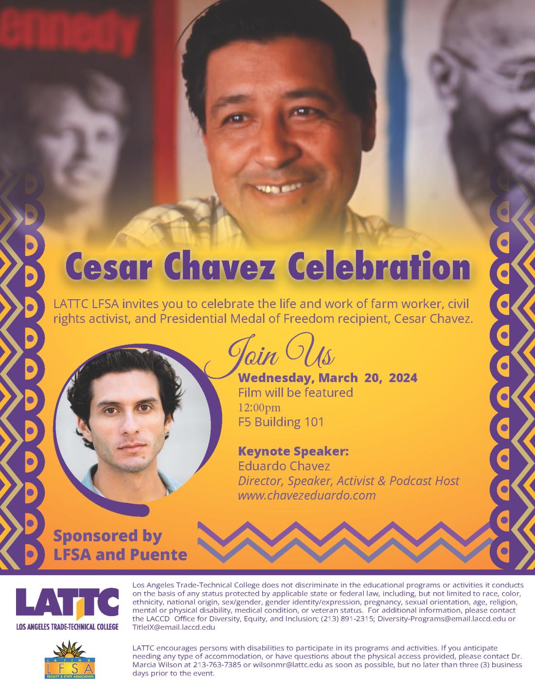 Cesar Chavez Celebration Event Flyer