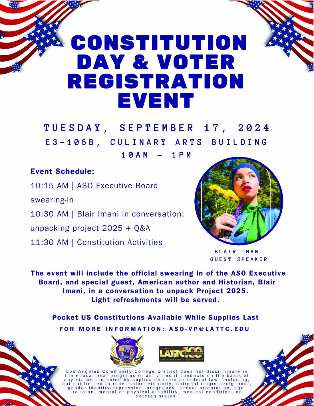 LATTC Constitution Day flyer