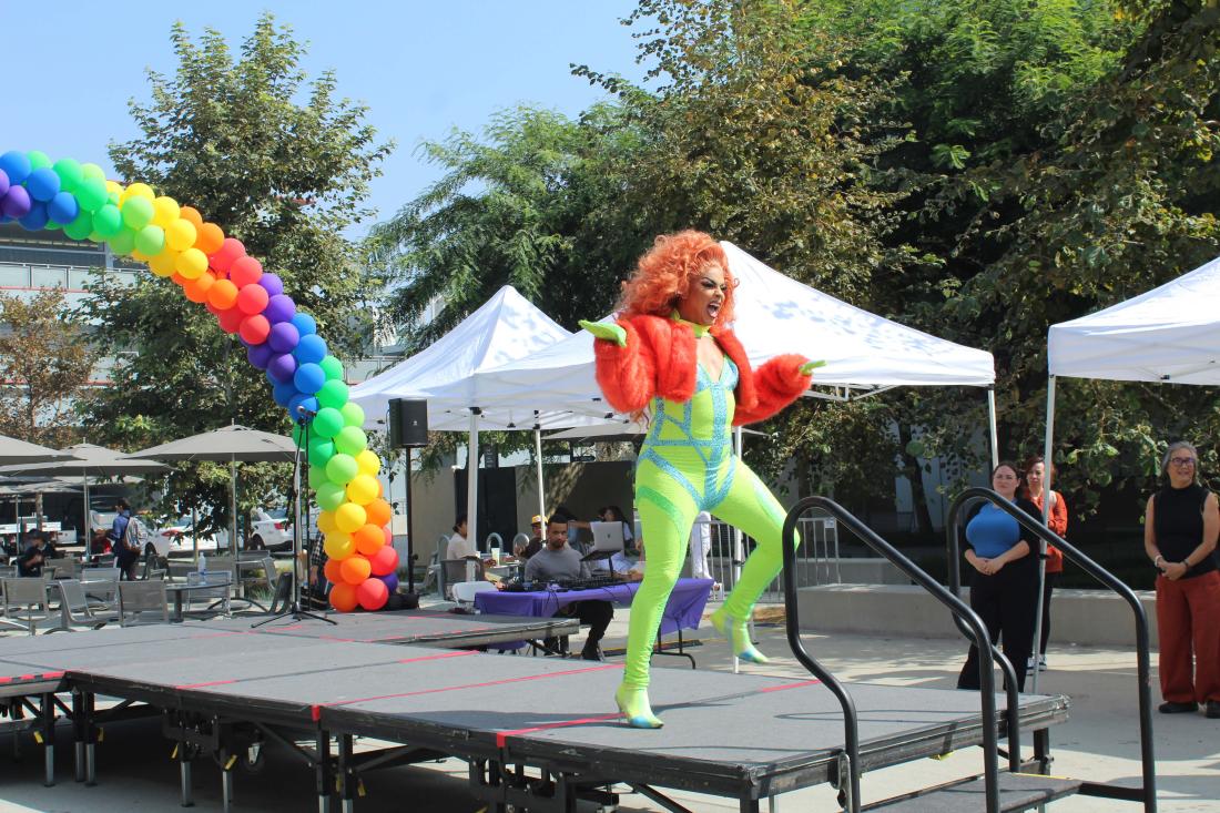 Drag artist MiAmi Knight Wild performs