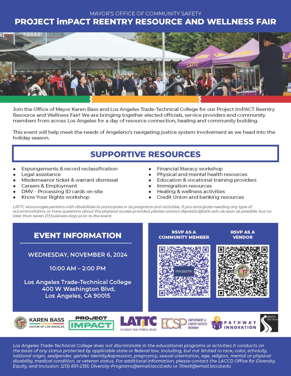 Reentry Resource and Wellness Fair Flyer