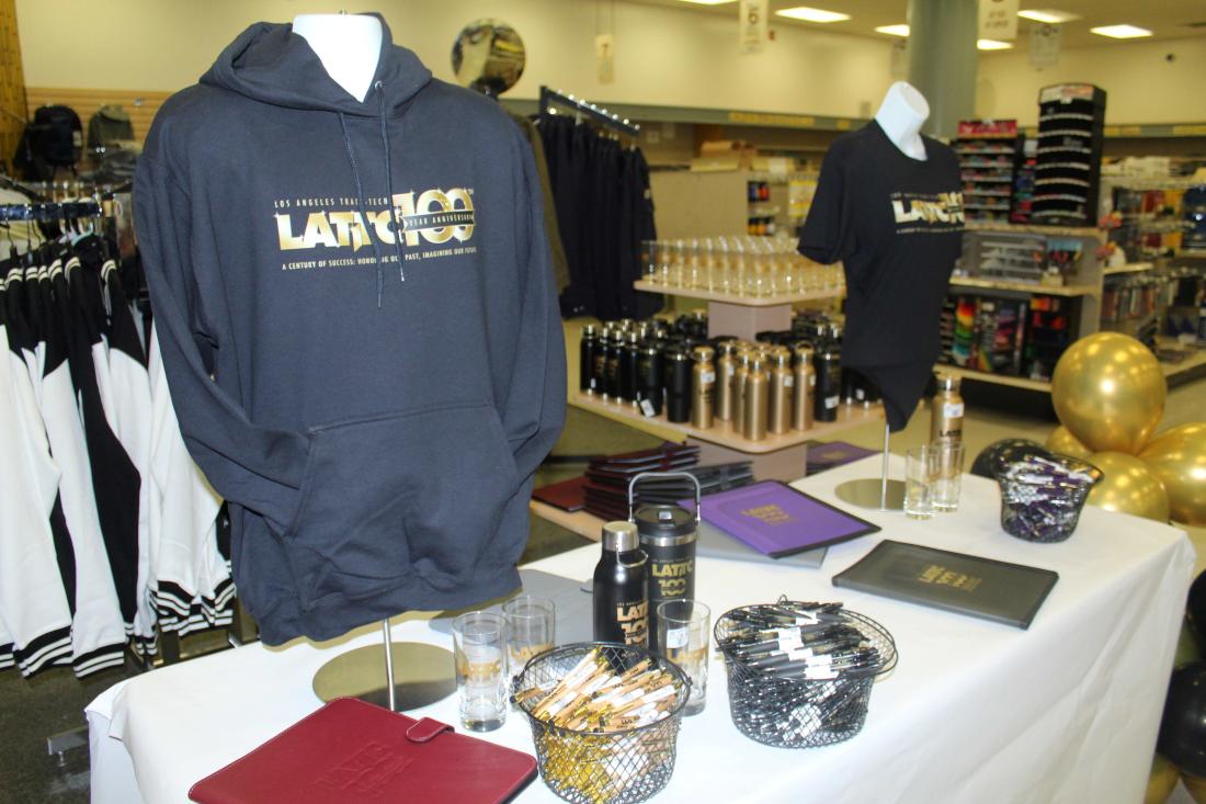 100th anniversary merchandise in the college store